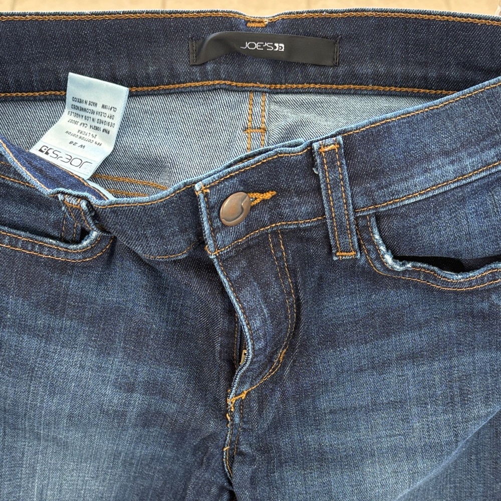 Joe's Jeans Dark Wash Mid-Rise Denim Capris